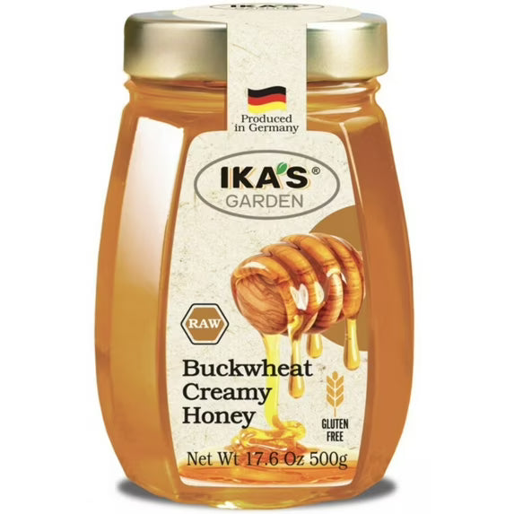 Ika's Garden Raw Buckwheat Creamy Honey, 17.6 oz