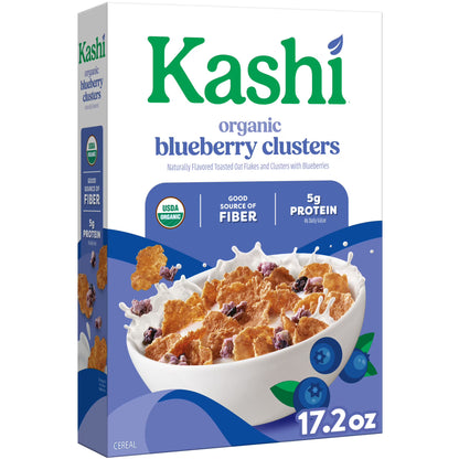 Kashi Blueberry Clusters Breakfast Cereal Box, 17.2 oz