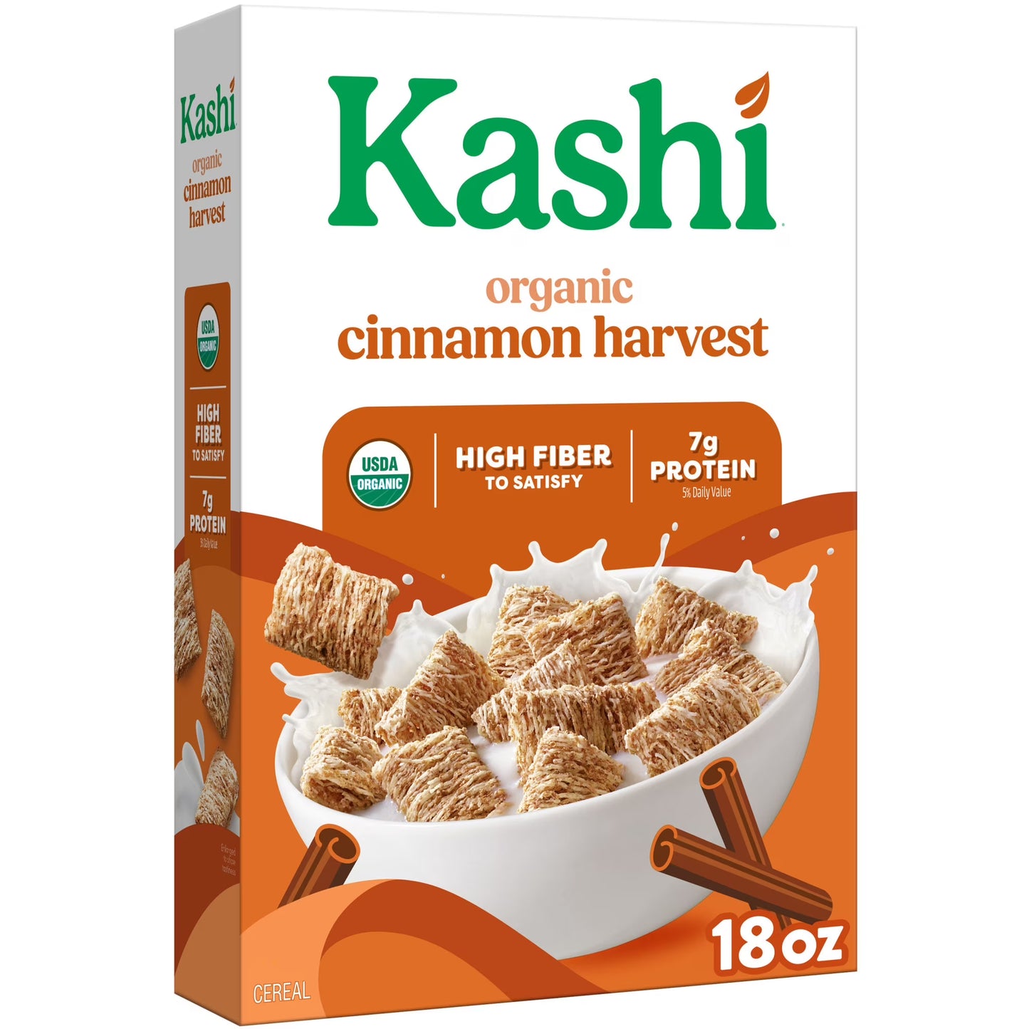 Kashi Cinnamon Harvest Breakfast Cereal Box, 18 oz