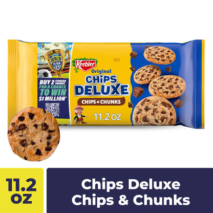 Keebler Chips Deluxe, Chips & Chunks Cookies, Chocolate Chip Cookies, 11.2 oz