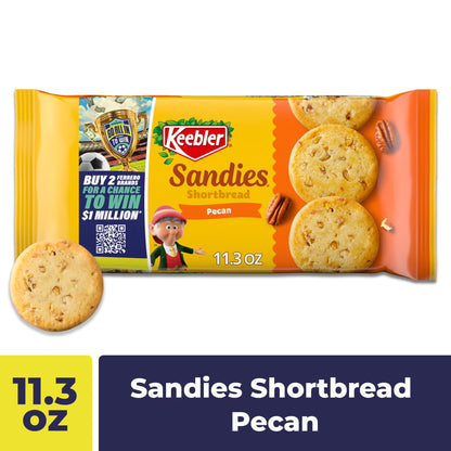 Keebler Sandies Pecan Cookies, Shortbread Cookies with Crunchy Pecans, 11.3 oz