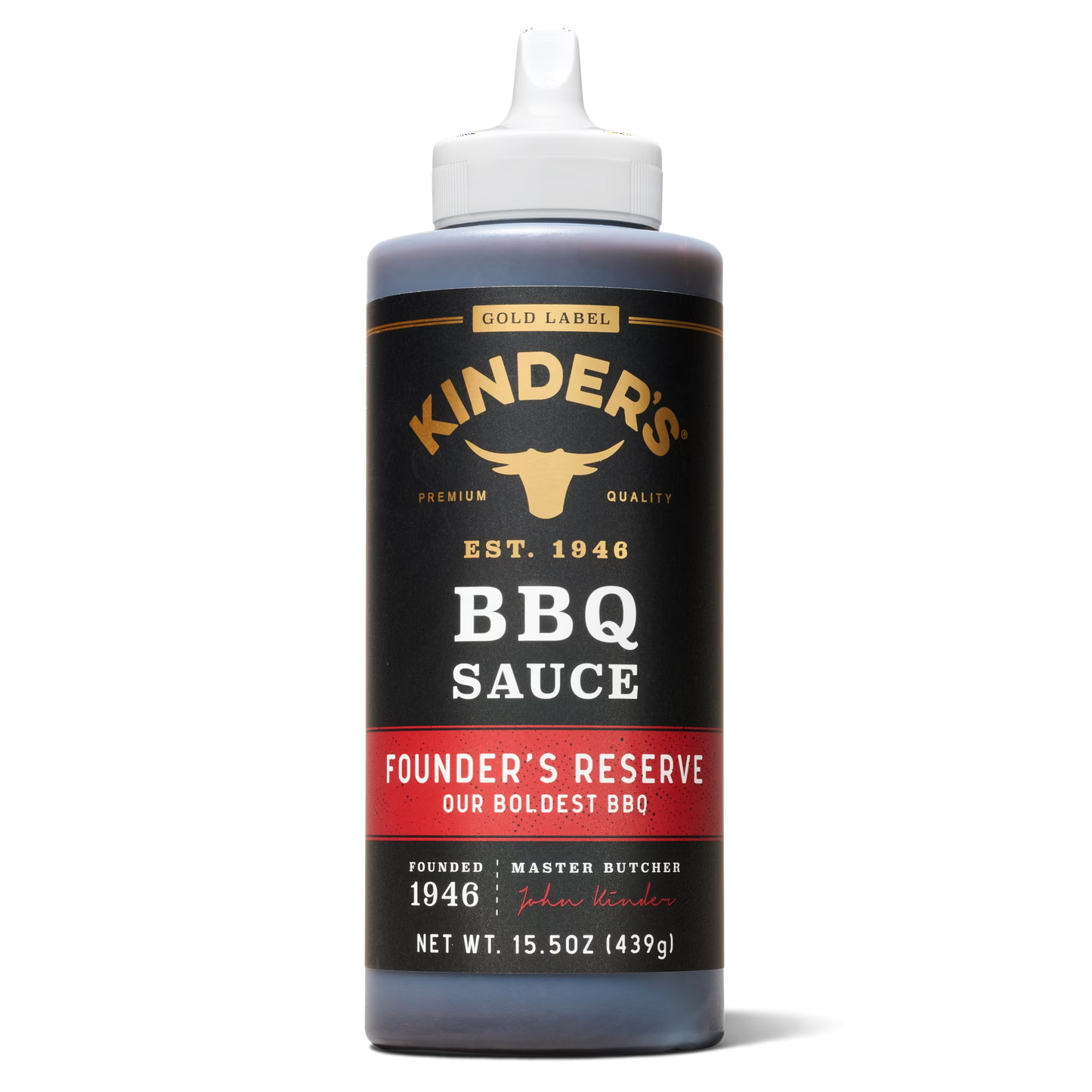Kinder's Gold Label Founder's Reserve BBQ Sauce, 15.5 oz Squeeze Bottle