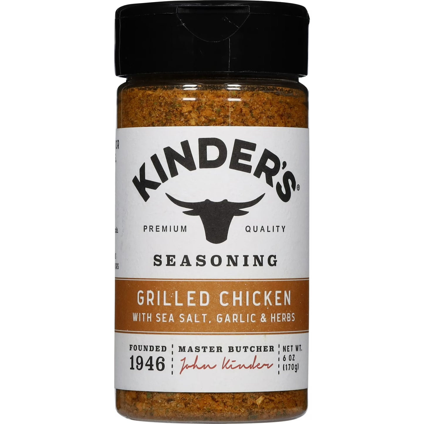 Kinder's Grilled Chicken Seasoning Blend with Garlic, Sea Salt, and Herbs, 6 oz