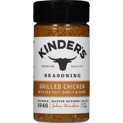 Kinder's Grilled Chicken Seasoning Blend with Garlic, Sea Salt, and Herbs, 6 oz