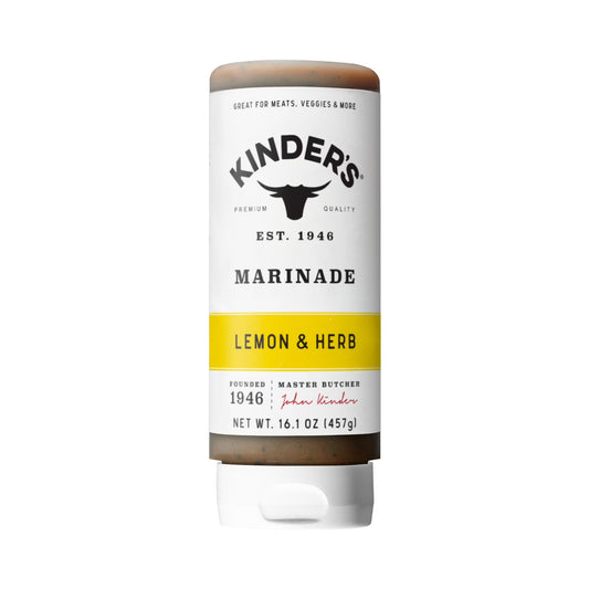 Kinder's Lemon and Herb Marinade for Meat and Vegetables, 16.1 oz Bottle
