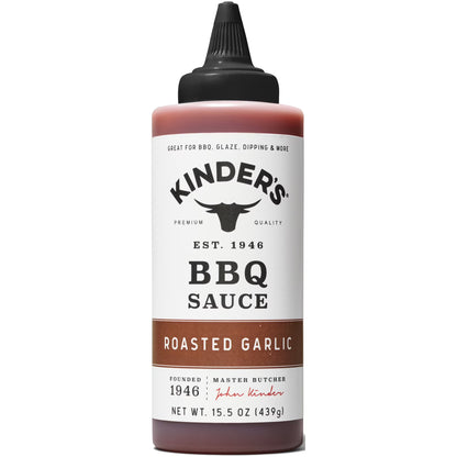 Kinder's Roasted Garlic Barbecue Sauce, 15.5 oz (6 Pack)