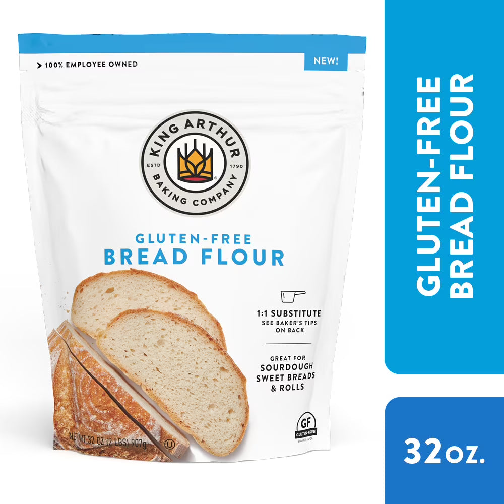 King Arthur Baking Company Certified Gluten-Free, 1:1 Flour Replacement Bread Flour, 2 lb Bag