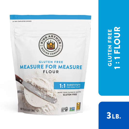 (4 pack) (4 pack) King Arthur Baking Company Non-GMO Project Verified, Certified Gluten-Free Measure for Measure Flour, 3 lb Bag