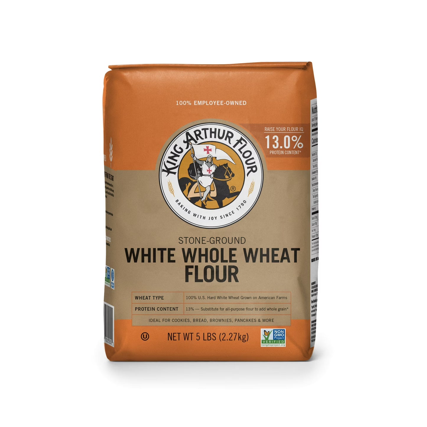 King Arthur Flour White Whole Wheat Flour 5 lb. Bag