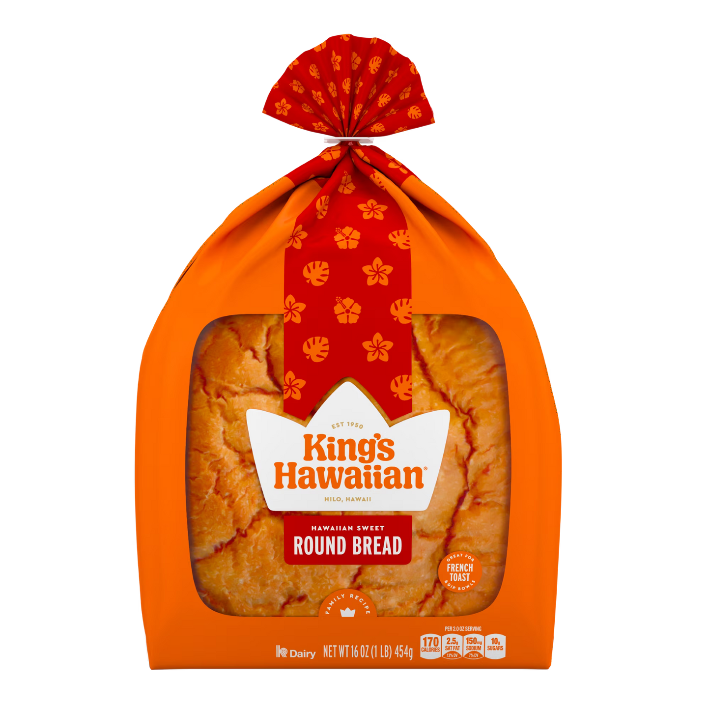 KING'S HAWAIIAN Round Hawaiian Sweet Bread, 16 oz