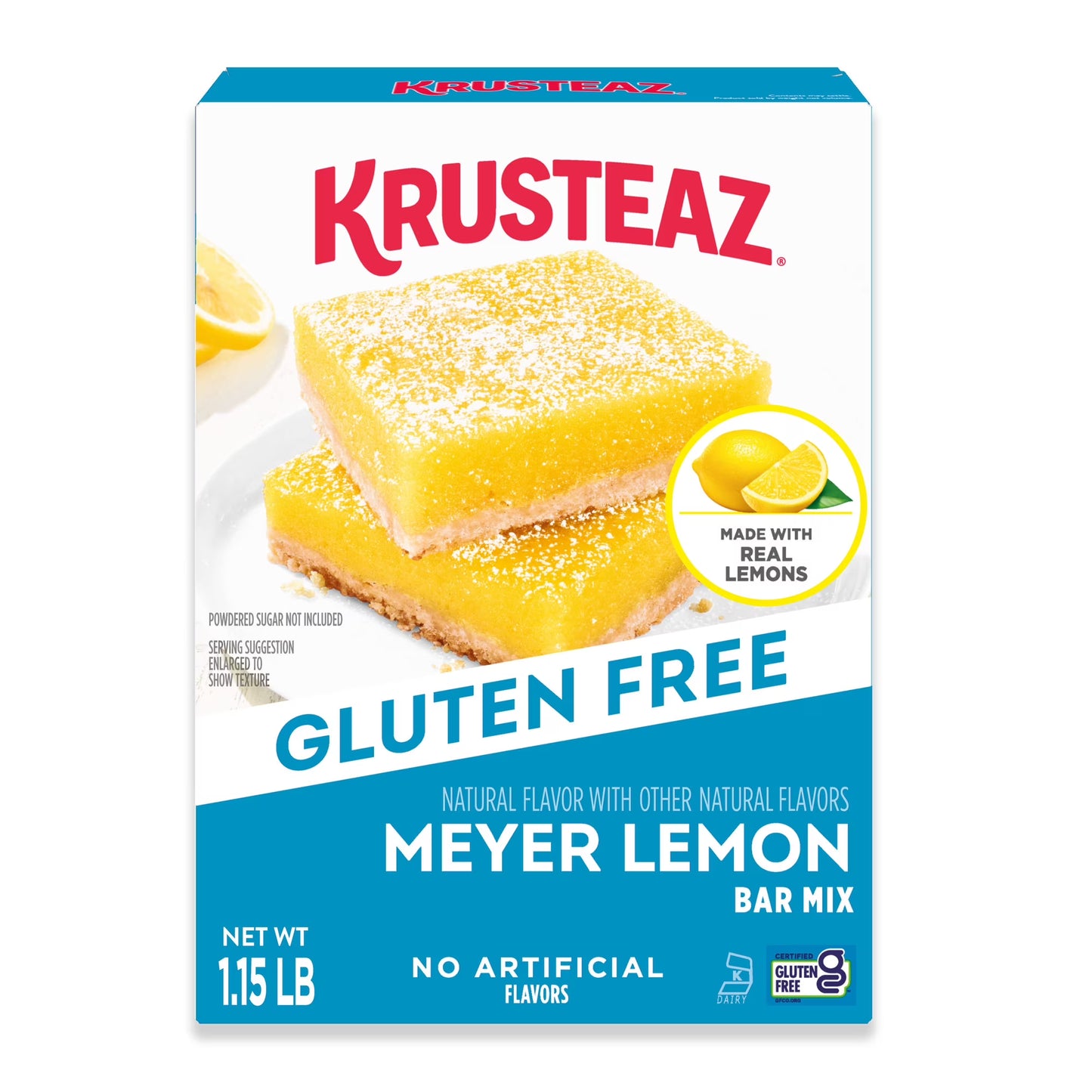 Krusteaz Gluten Free Meyer Lemon Bar Mix, Gluten Free Baking Mix, 18.42 oz Box