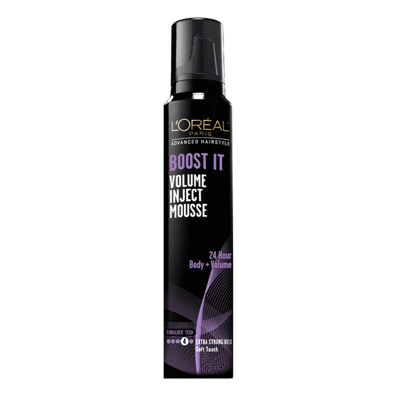 (3 pack) L'Oreal Paris Advanced Hairstyle Boost It 24 Hour Body + Volume Hair Styling Mousse 8.3 oz