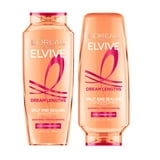 L'Oreal Paris Elvive Dream Lengths Restoring Shampoo and Detangler Conditioner Set with Castor Oil, 13.5 fl oz