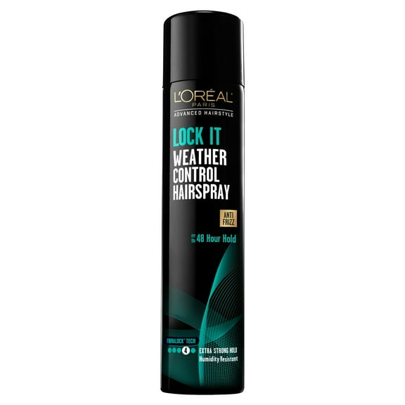 (2 pack) L'Oreal Paris LOCK IT Weather Frizz Control Hairspray, for Normal Hair, 8.25 oz