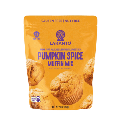 Lakanto Pumpkin Spice Muffin Mix - Sweetened with Monk Fruit and Allulose, Erythritol -8 Oz
