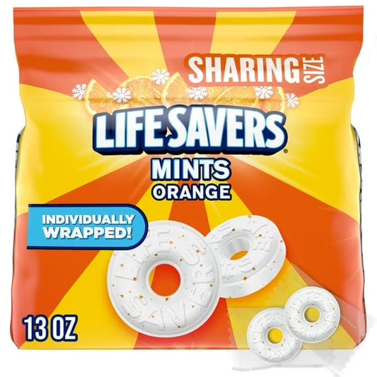 Life Savers Orange Breath Mint Hard Candy, Sharing Size - 13 oz Bag (2pack)