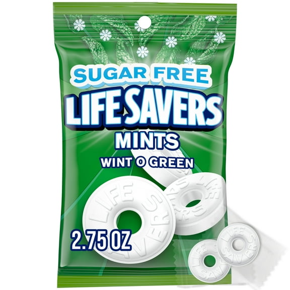Life Savers Wint-O-Green Sugar Free Breath Mints Hard Candy - 2.75 oz (Pack of 10)