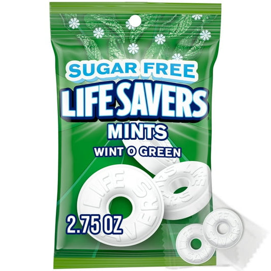 Life Savers Wint-O-Green Sugar Free Breath Mints Hard Candy - 2.75 oz (Pack of 10)