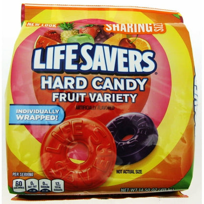 Lifesavers Fruit Variety 10 Flavor Individually Wrapped Hard Candy 14.5oz Bag