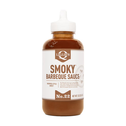 Lillie’s Q Memphis Style BBQ Sauce – Smoky & Sweet Barbecue Sauce for Ribs, Pulled Pork & Chicken, 15.3 oz Squeeze Bottle
