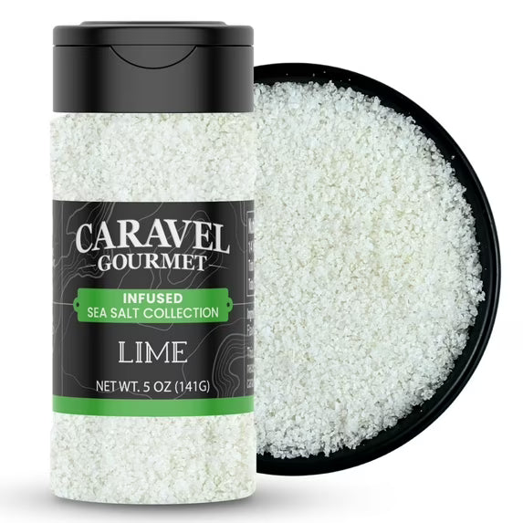 Caravel Gourmet Lime Sea Salt - 5 Ounce by Sea Salt Superstore Gluten-Free