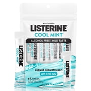 Listerine Cool Mint 1L Mouthwash & Cool Mint 15ct On-The-Go Packets
