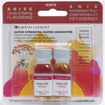 LorAnn Oils Super Strength Flavoring - Used For Candy Making, Flavoring Extracts, Baking, Hard Candy, and Flavor Oils, Anise Oil, 1 fl dram