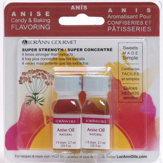 LorAnn Oils Super Strength Flavoring - Used For Candy Making, Flavoring Extracts, Baking, Hard Candy, and Flavor Oils, Anise Oil, 1 fl dram
