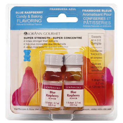 LorAnn Oils Super Strength Flavoring - Used For Candy Making, Flavoring Extracts, Baking, Hard Candy, and Flavor Oils, Blue Raspberry, 1 fl dram