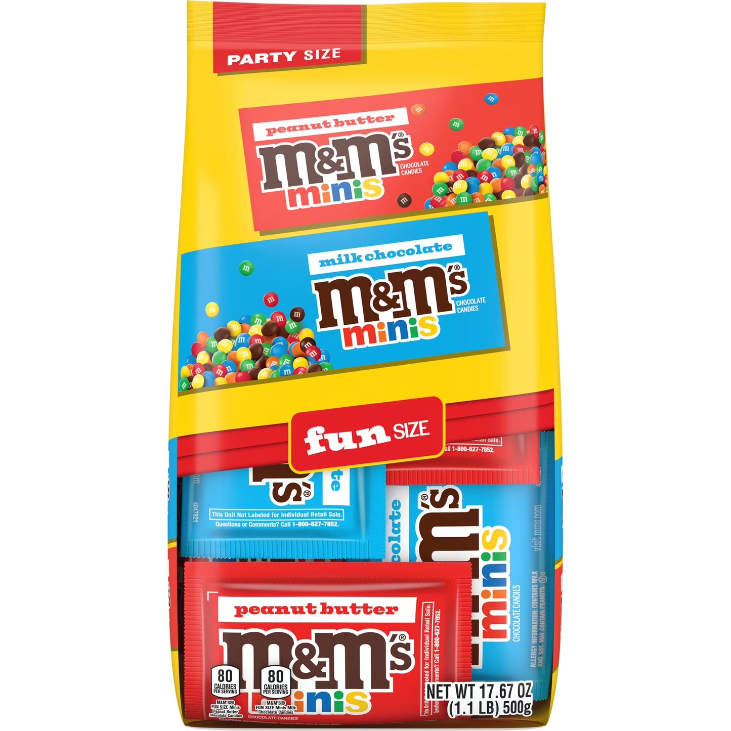M&M's Mixed Minis Candy Fun Size Variety pack, Party Size