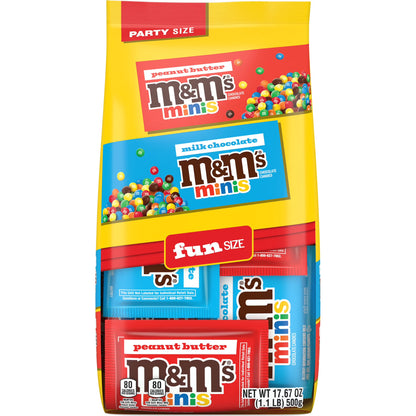 M&M's Mixed Minis Candy Fun Size Variety pack, Party Size