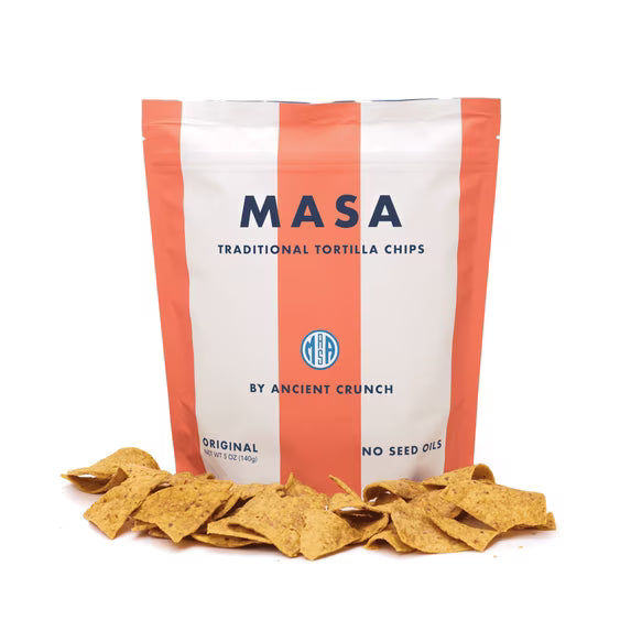 Ancient Crunch Masa Chips Tortilla Traditional Gluten Free Seed Oil-Free Crunchy 2-Pack 5 oz