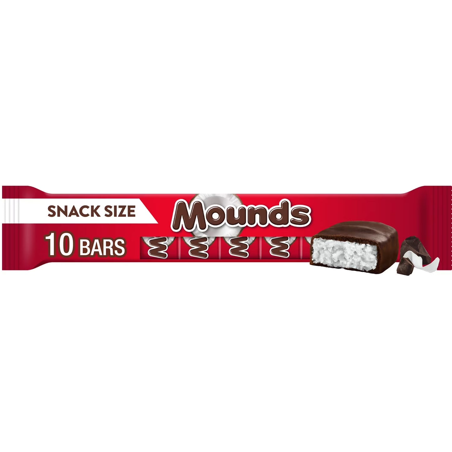 MOUNDS Coconut and Dark Chocolatey Snack Size, Candy Bars, 0.6 oz (10 Count)