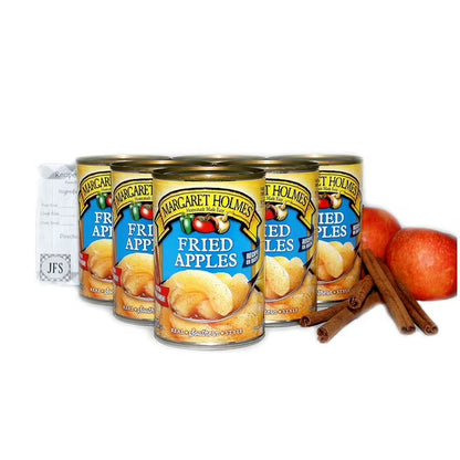 Margaret Holmes Fried Apples with Cinnamon, 15 oz Cans (Pack of 6), Bundled with JFS Recipe Card