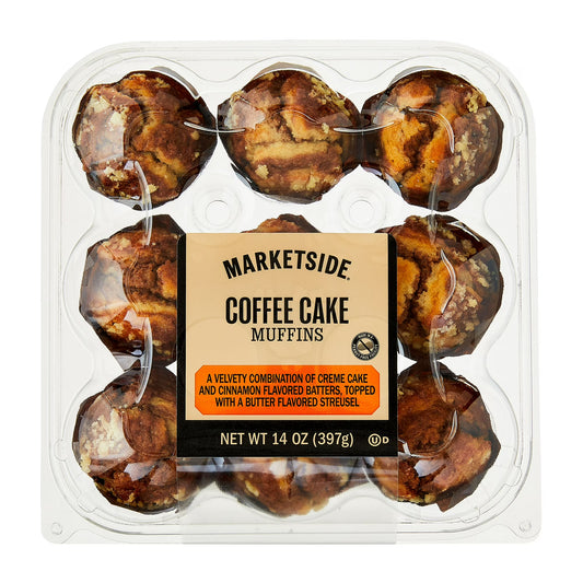 Marketside Coffee Cake Crumble Muffins, 14 oz, 9 Count