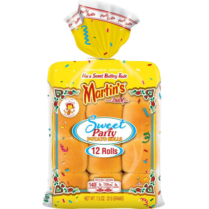 Martins Sweet Party Potato Rolls, Fresh Mini Dinner Rolls, 2" Buns
