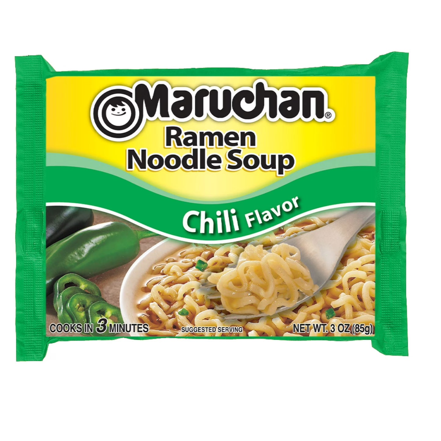Maruchan Ramen Noodle Soup, Chili Flavor Instant Noodles, 3 oz