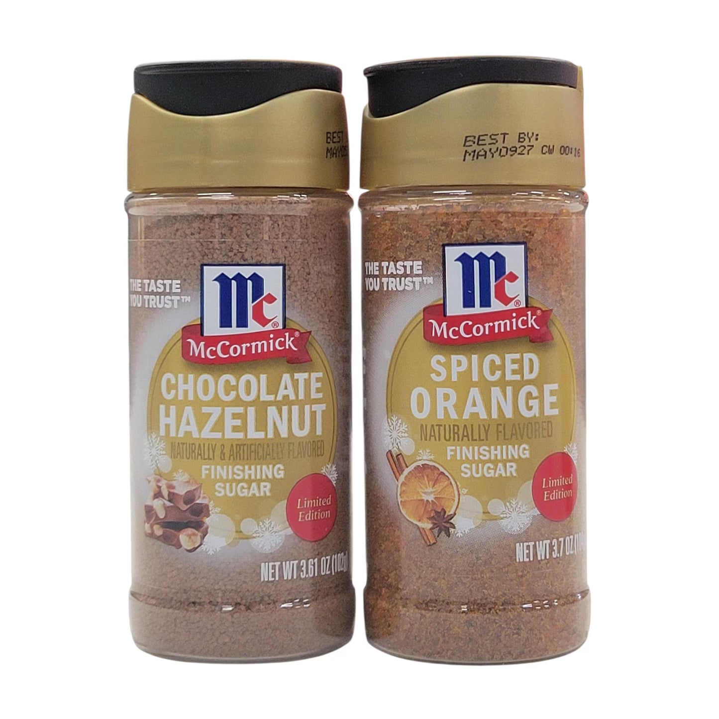 McCormick Finishing Sugar 2 Pack - Chocolate Hazelnut, Spiced Orange