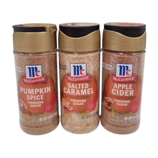 McCormick Finishing Sugar 3 Pack - Apple Cider, Maple Brown Sugar, and Salted Caramel