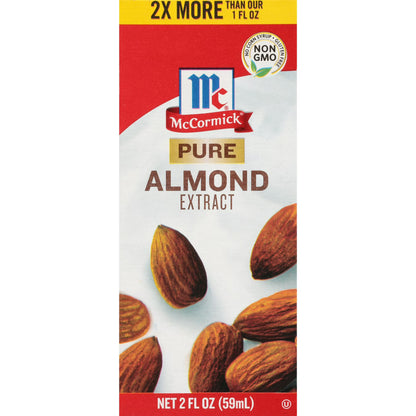 McCormick No Artificial Flavors Pure Almond Extract, 2.0 fl oz Box
