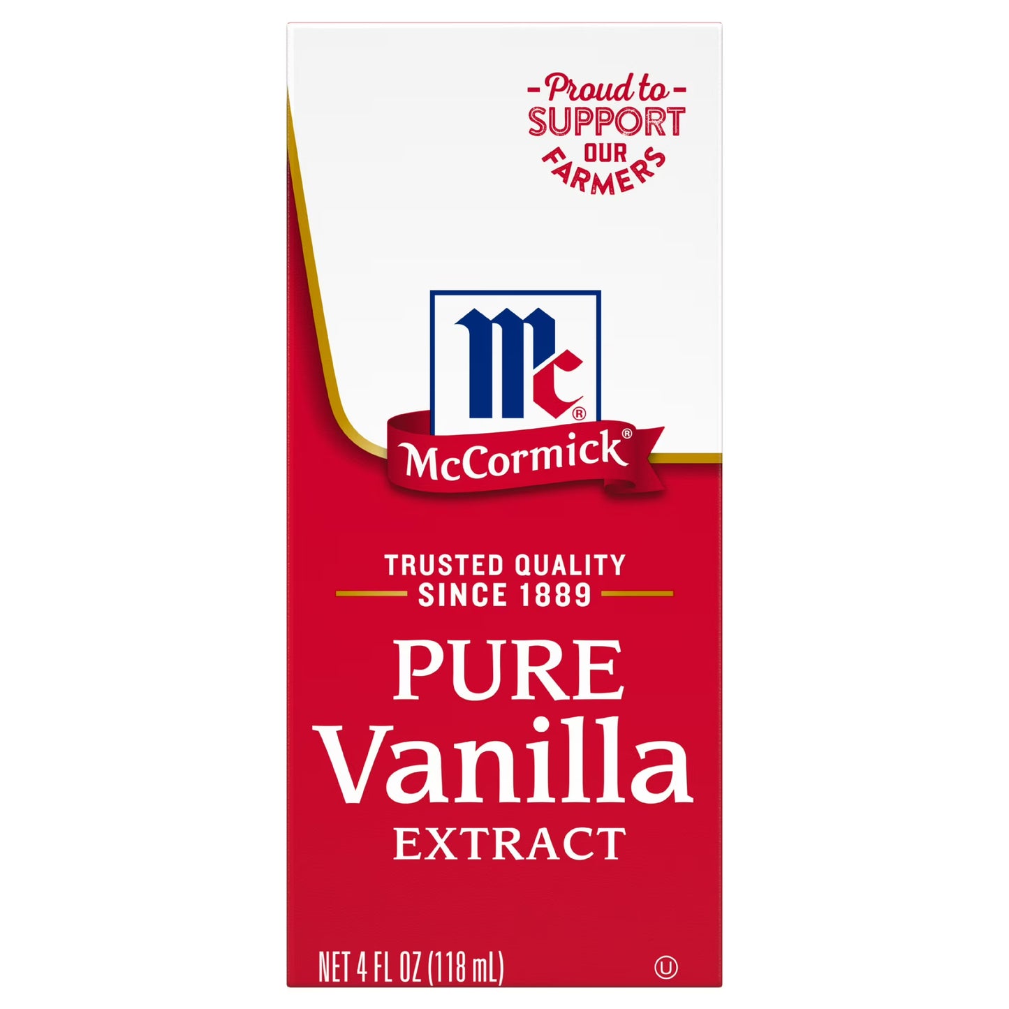 McCormick All Natural Pure Vanilla Extract, 4.0 fl oz Box