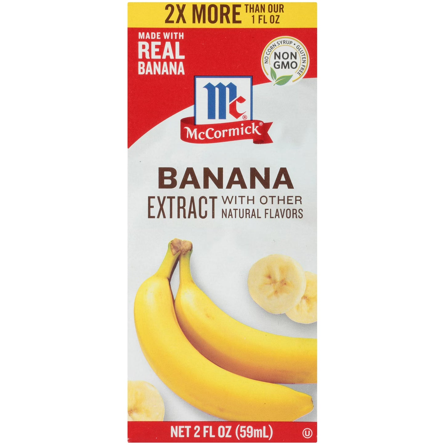 McCormick Non-GMO Gluten Free Banana Extract, 2.0 fl oz Box