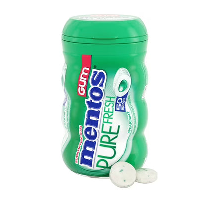 Mentos Pure Fresh Sugar-Free Spearmint Xylitol Chewing Gum, 50 Count Bottle