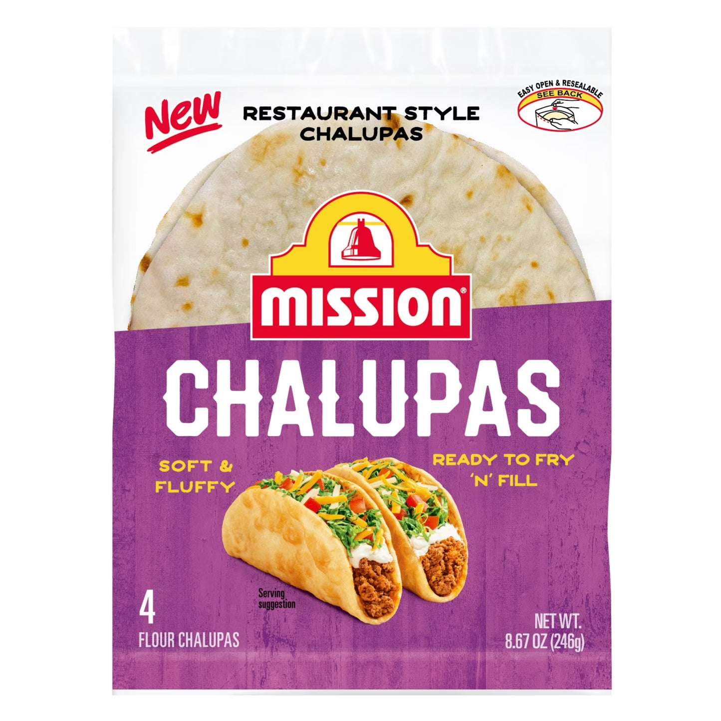 Mission Flour Chalupas, 4 Count