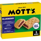 Mott's Soft Baked Apple Filled Bars, Blueberry Flavor Snacks, 5 Count, 6.55 oz