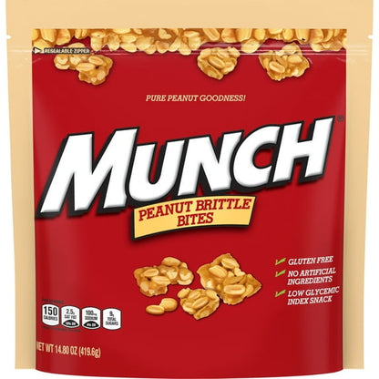 Munch Peanut Brittle Bites Gluten Free, 14.8 oz