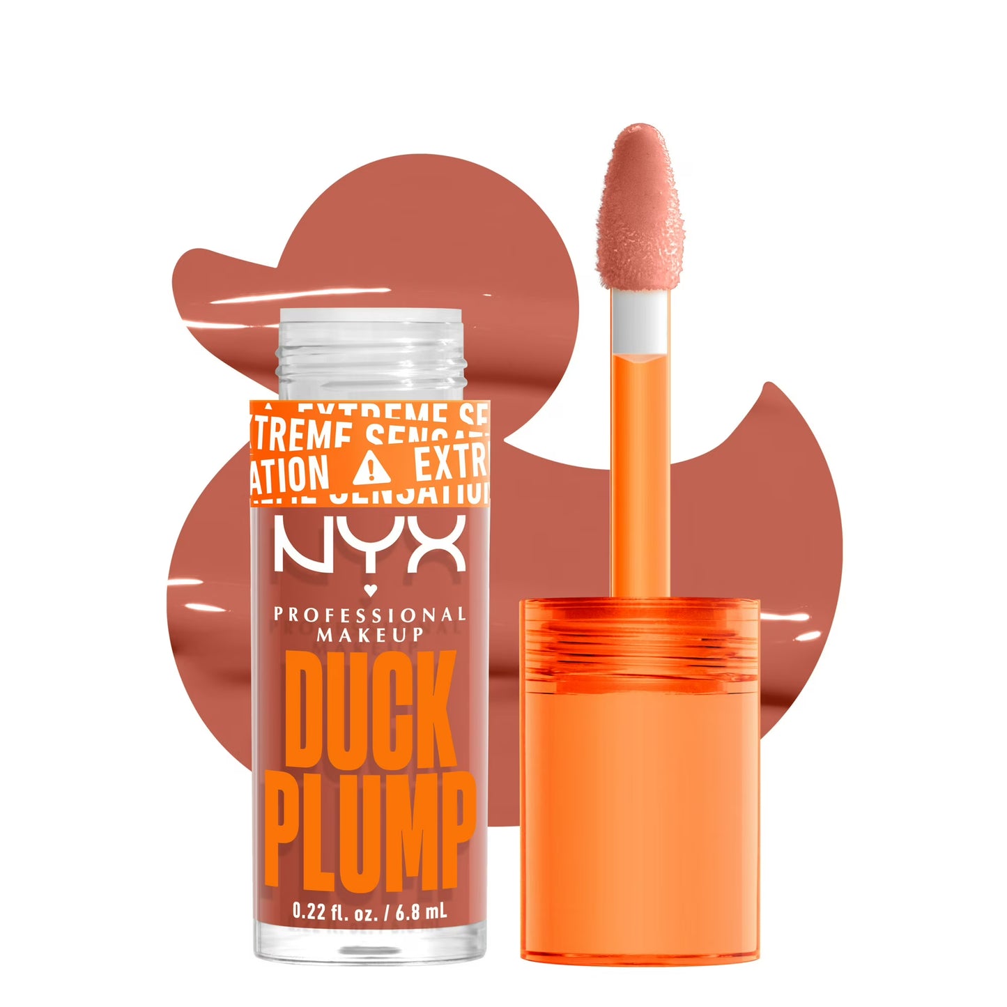 NYX Professional Makeup Duck Plump Extreme Sensation Lip Plumping Gloss, Apri-Caught, 0.23 fl oz