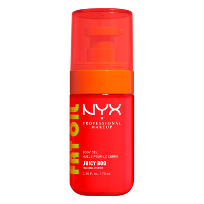 NYX Professional Makeup Fat Oil Hydrating Body Oil for Body Glow with Avocado Oil & Vitamin C, Juicy Boo, 2.36 fl oz
