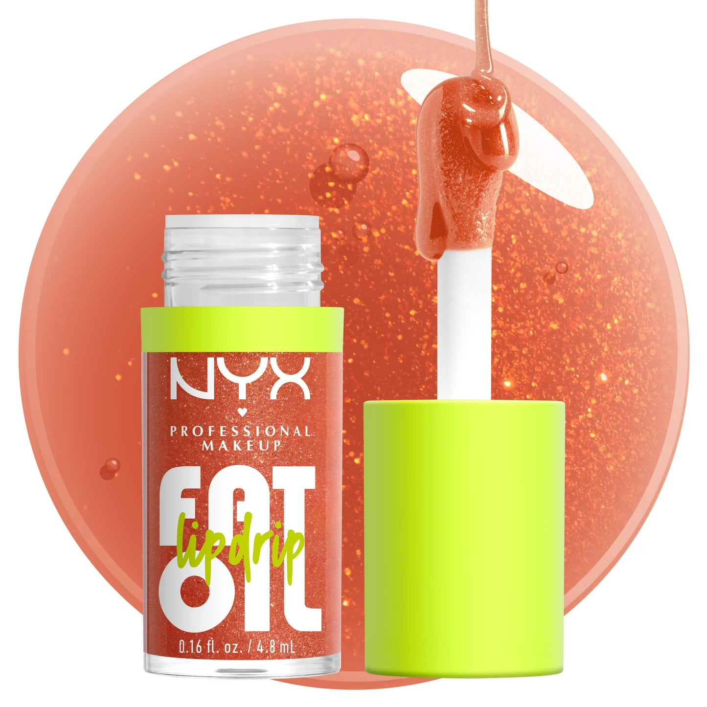 NYX Professional Makeup Fat Oil Lip Drip Hydrating Lip Gloss with Oil Blend, Follow Back, 0.16 fl oz