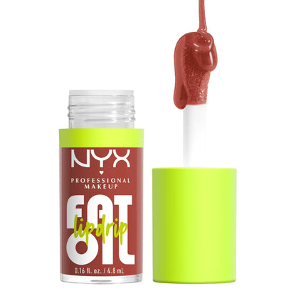 NYX Professional Makeup Fat Oil Lip Drip Hydrating Lip Gloss with Oil Blend, Splash of Cream, 0.16 fl oz